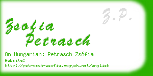 zsofia petrasch business card